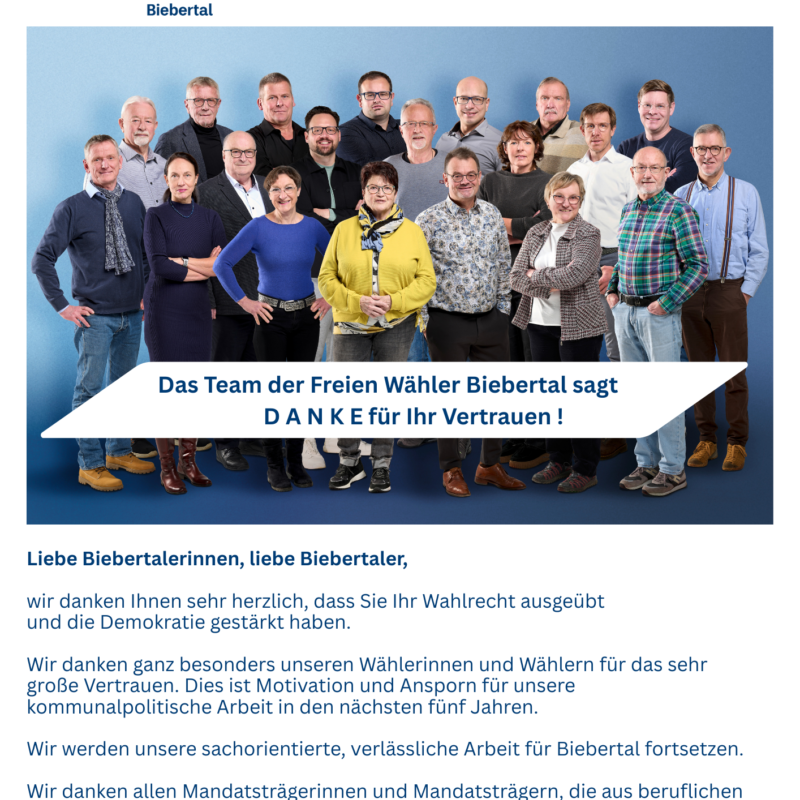 Biebertal hat gewählt und wir sagen danke!
