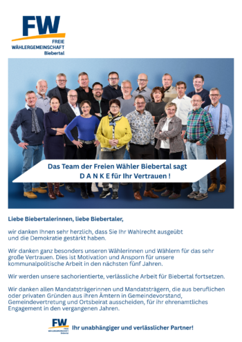 Biebertal hat gewählt und wir sagen danke!