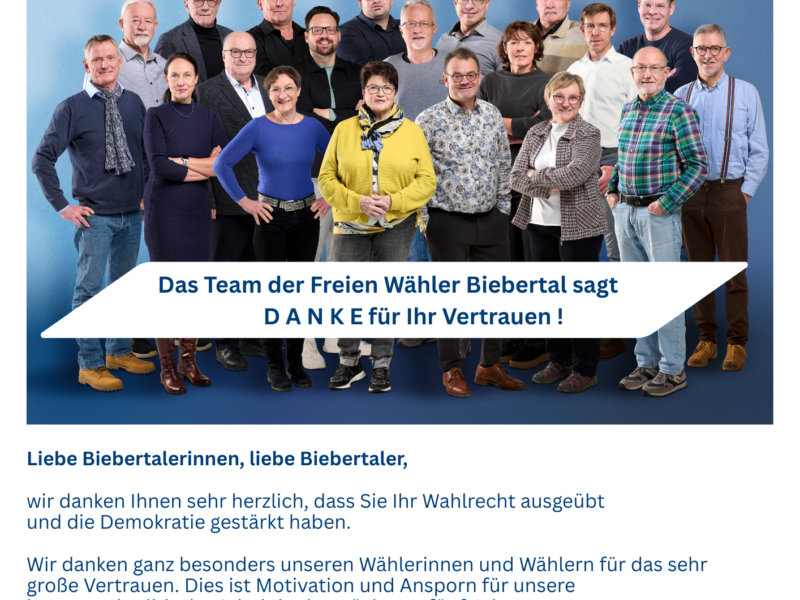 Biebertal hat gewählt und wir sagen danke!